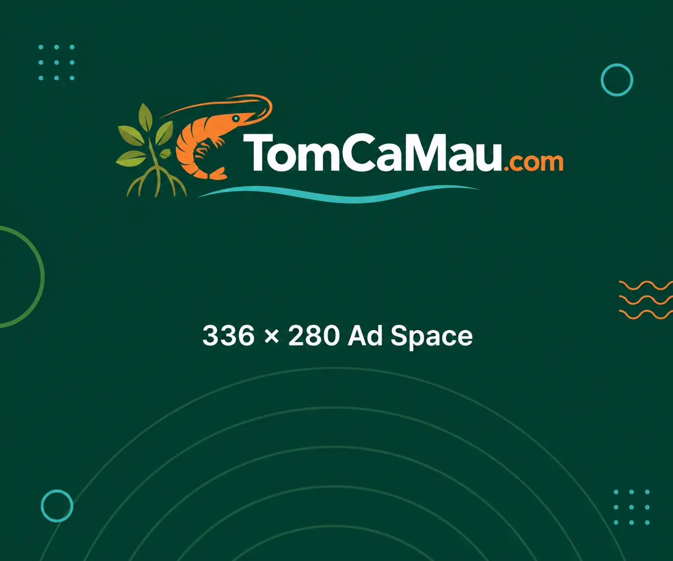 Banner quảng cáo TomCaMau.com kết nối giá trị tôm Việt Nam