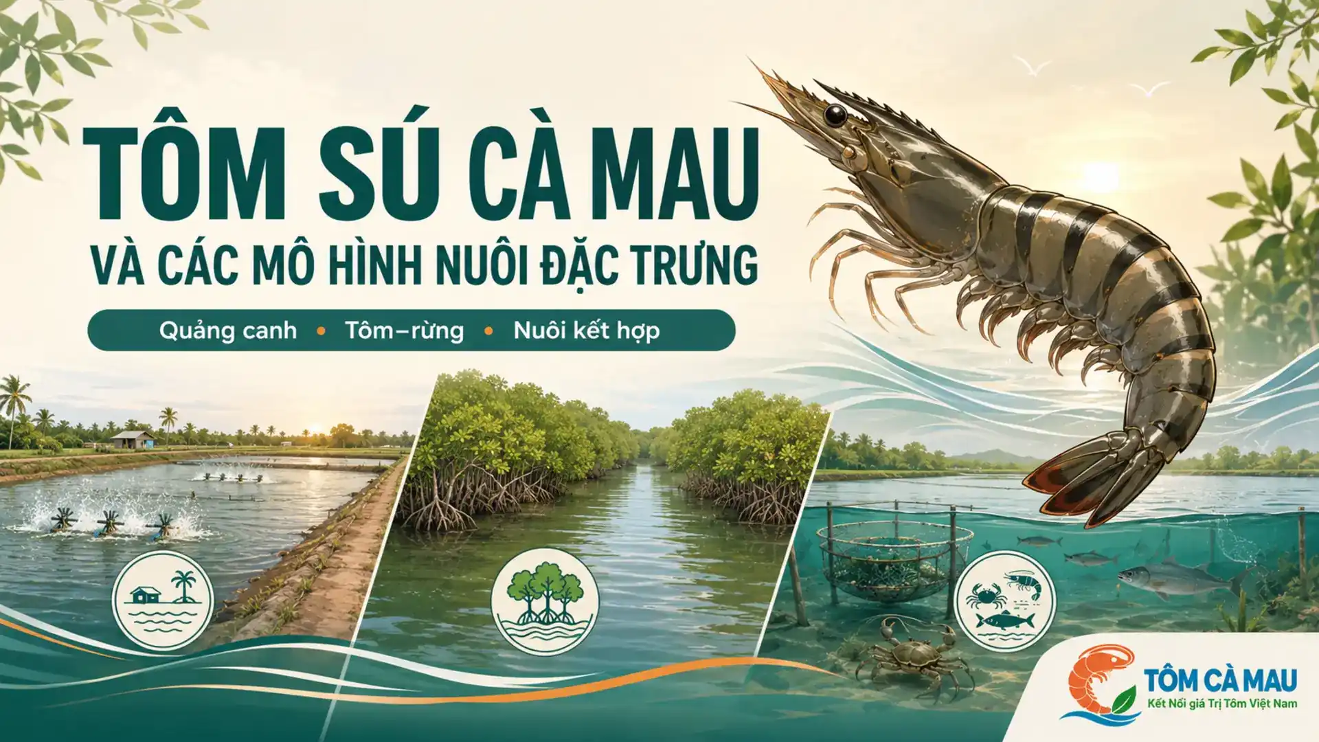 Tôm sú Cà Mau trong hệ sinh thái nuôi tôm nước lợ